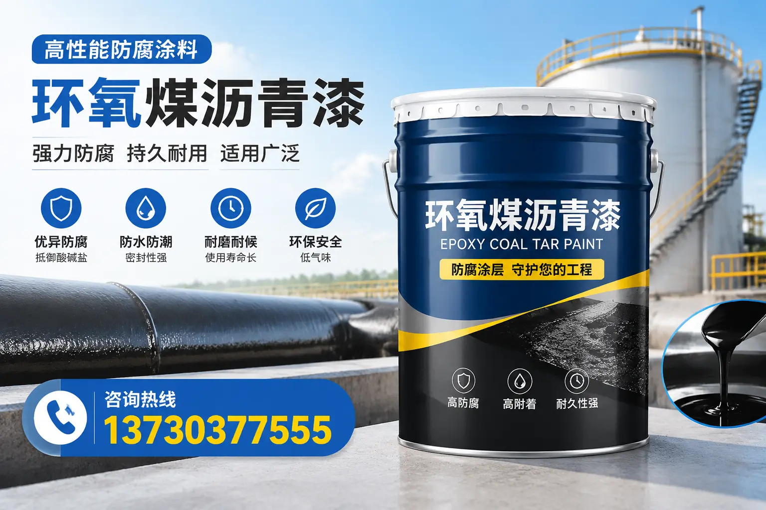 环氧煤沥青漆的耐久性分析，适合兰州的使用场景
